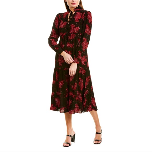 ba&sh Dresses & Skirts - BA&SH BEL  BLACK AND RED FLORAL  MAXI DRESS